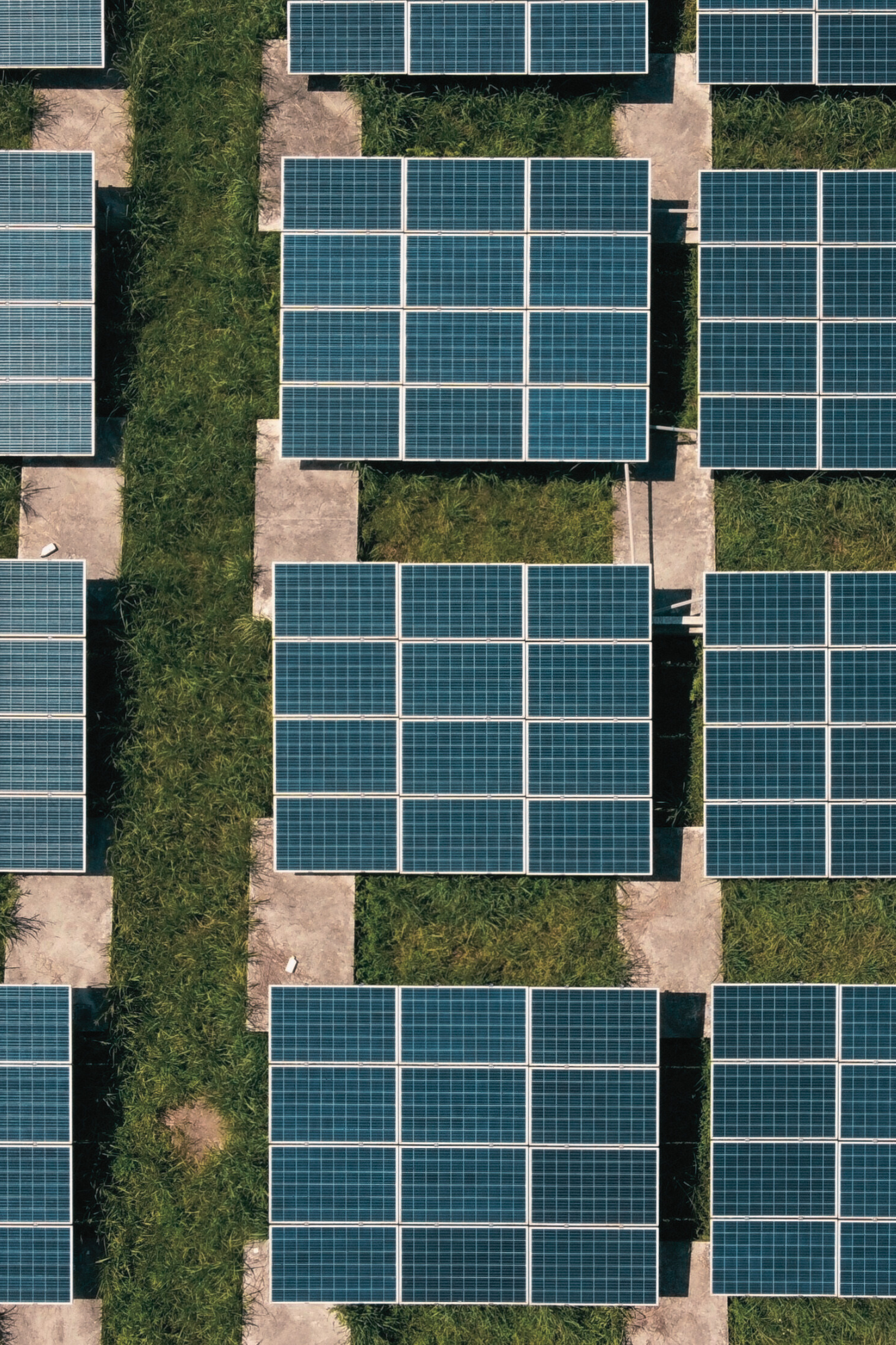 Solaranlagen auf Grünfläche