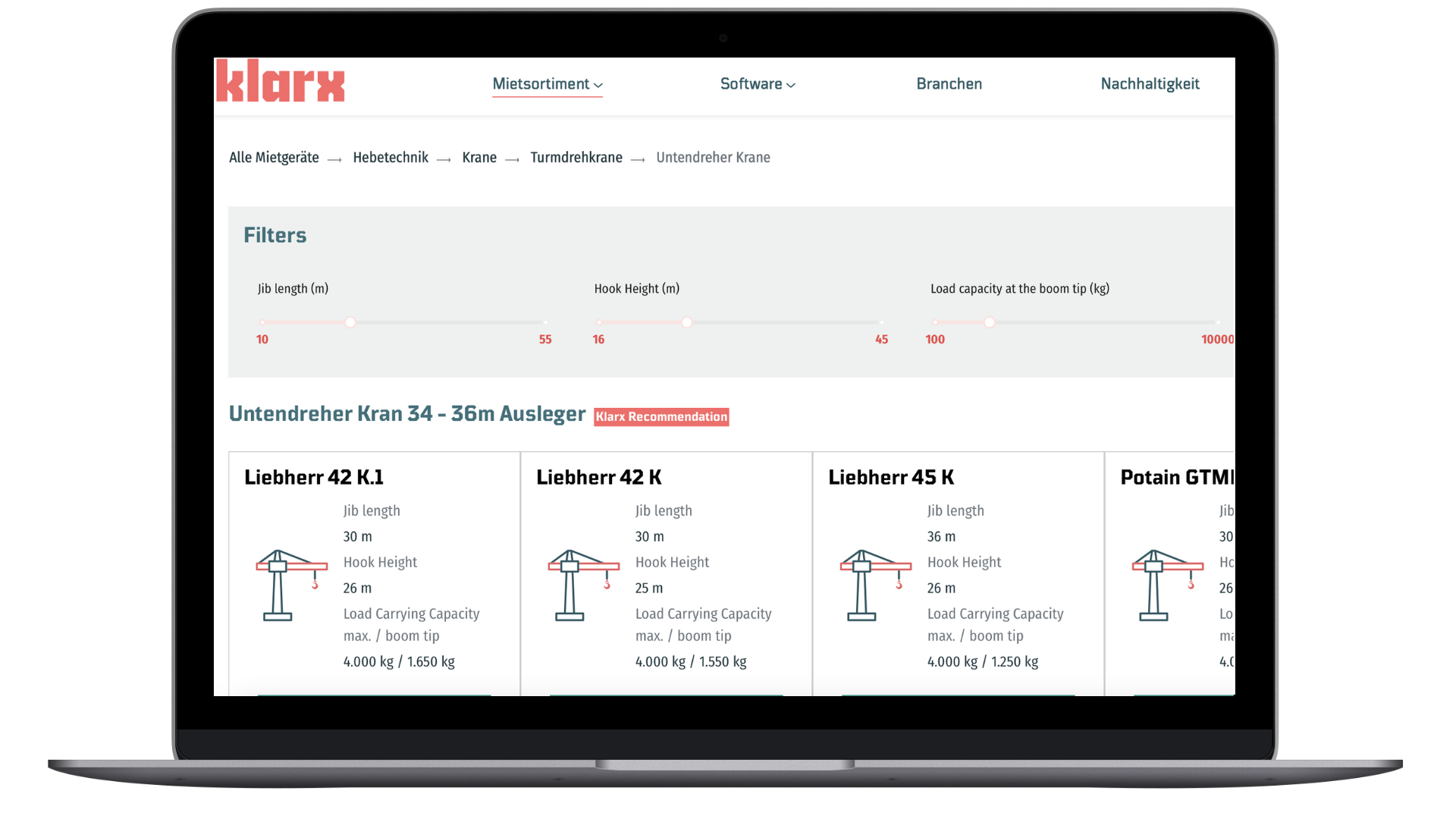 Mockup des klarx Krankalkulator